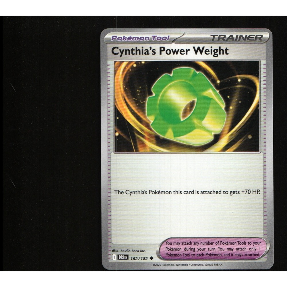 2025 Pokemon Destined Rivals Cynthia's Power Weight #162/182 Uncommon NM DRI EN